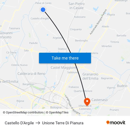 Castello D'Argile to Unione Terre Di Pianura map