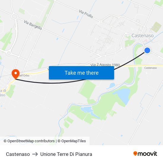 Castenaso to Unione Terre Di Pianura map