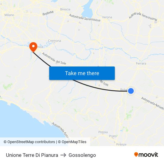 Unione Terre Di Pianura to Gossolengo map