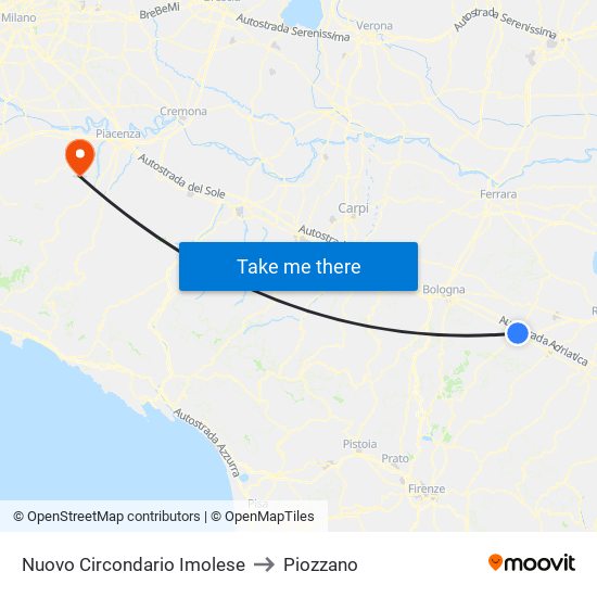 Nuovo Circondario Imolese to Piozzano map