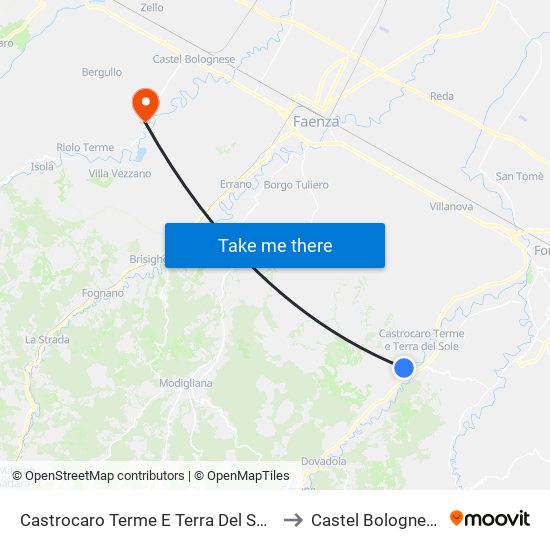 Castrocaro Terme E Terra Del Sole to Castel Bolognese map