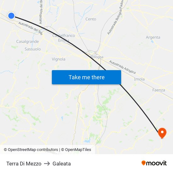 Terra Di Mezzo to Galeata map