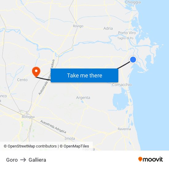 Goro to Galliera map
