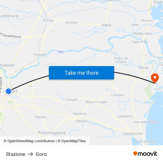 Stazione to Goro map