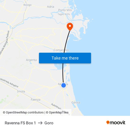 Ravenna FS Box 1 to Goro map