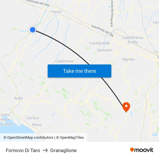 Fornovo Di Taro to Granaglione map