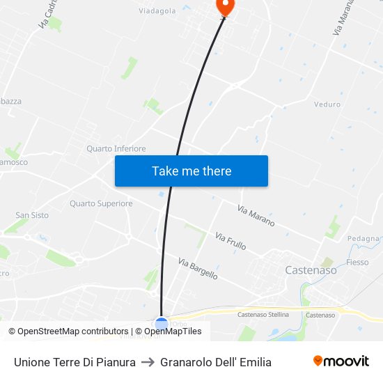 Unione Terre Di Pianura to Granarolo Dell' Emilia map