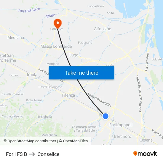 Forli FS B to Conselice map