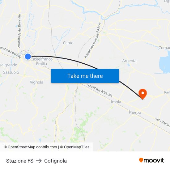 Stazione FS to Cotignola map