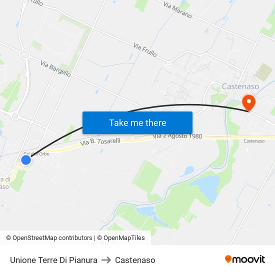 Unione Terre Di Pianura to Castenaso map
