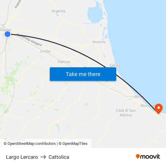 Largo Lercaro to Cattolica map