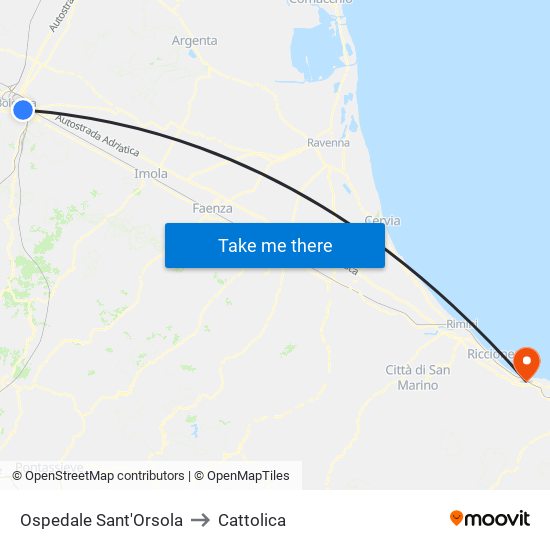 Ospedale Sant'Orsola to Cattolica map
