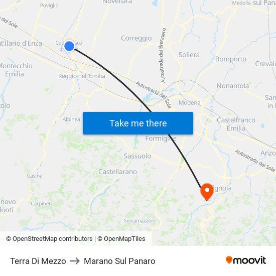 Terra Di Mezzo to Marano Sul Panaro map