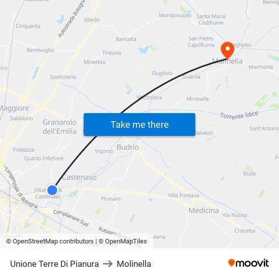 Unione Terre Di Pianura to Molinella map