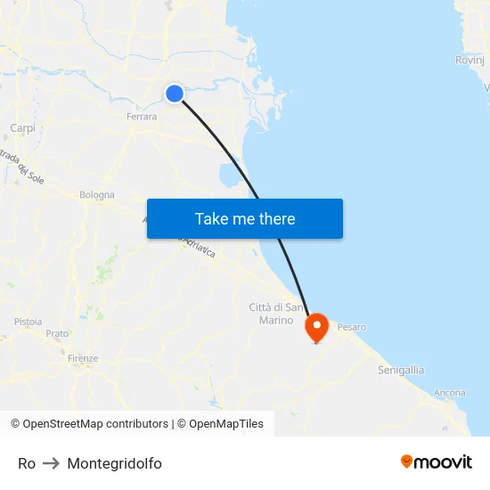Ro to Montegridolfo map