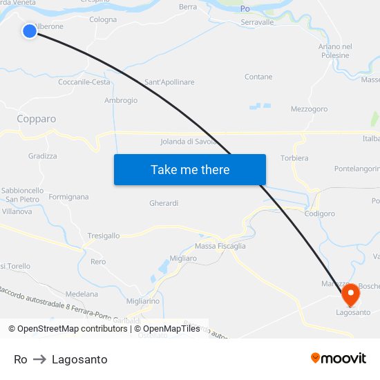 Ro to Lagosanto map