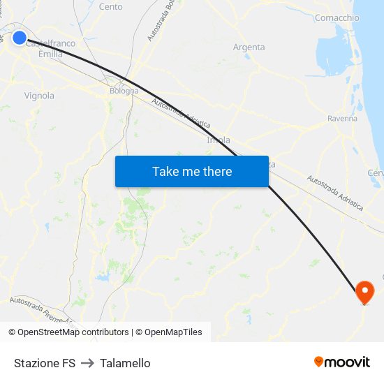 Stazione FS to Talamello map