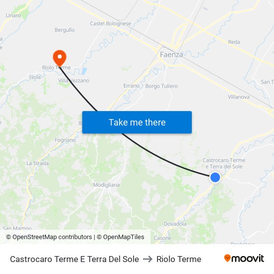 Castrocaro Terme E Terra Del Sole to Riolo Terme map