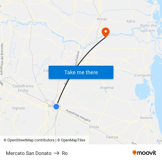 Mercato San Donato to Ro map