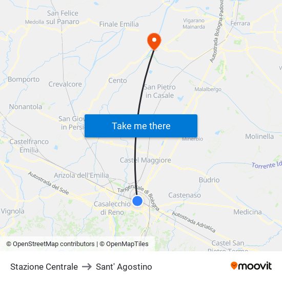 Stazione Centrale to Sant' Agostino map