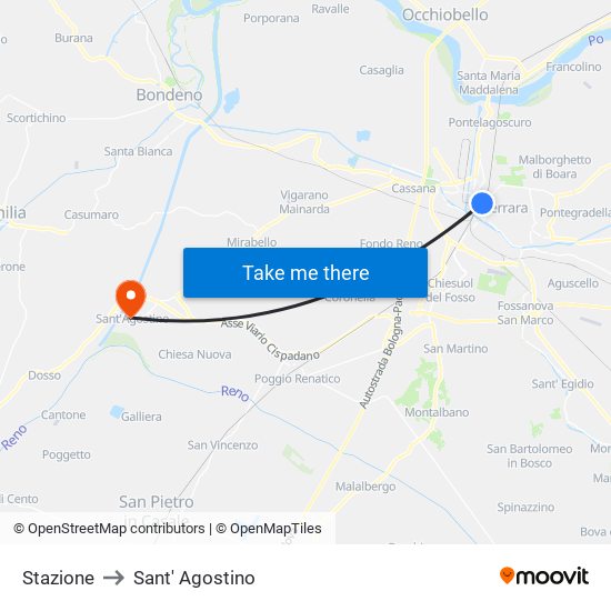 Stazione to Sant' Agostino map