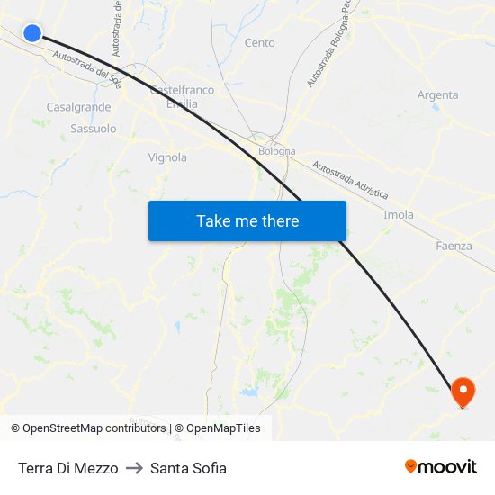 Terra Di Mezzo to Santa Sofia map