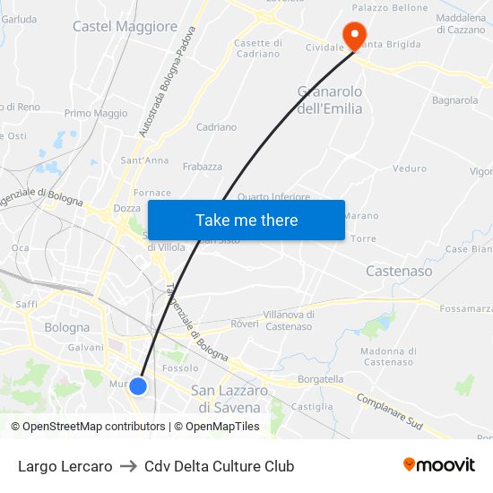 Largo Lercaro to Cdv Delta Culture Club map