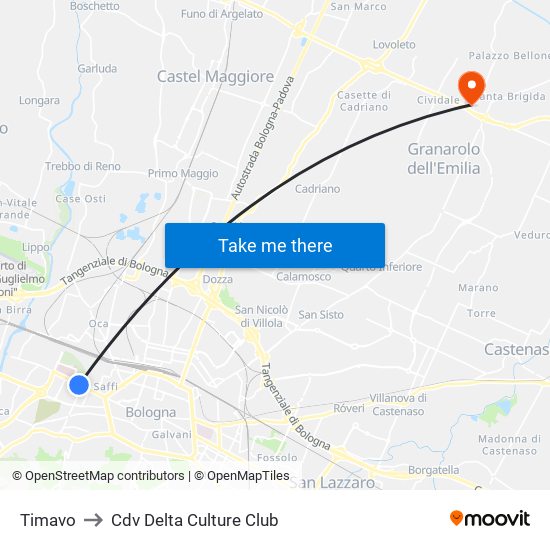 Timavo to Cdv Delta Culture Club map