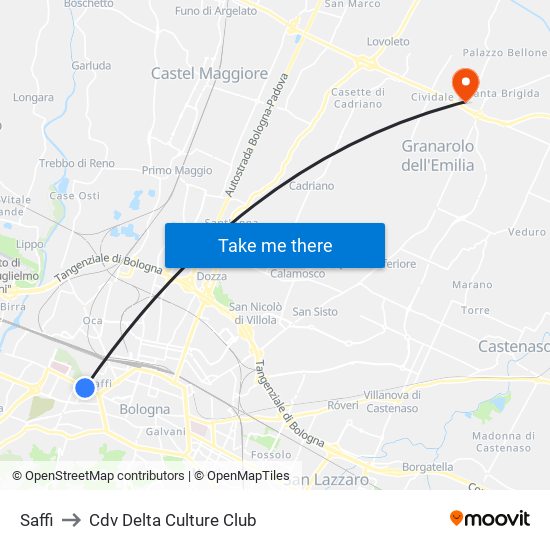 Saffi to Cdv Delta Culture Club map