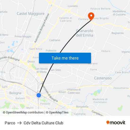 Parco to Cdv Delta Culture Club map