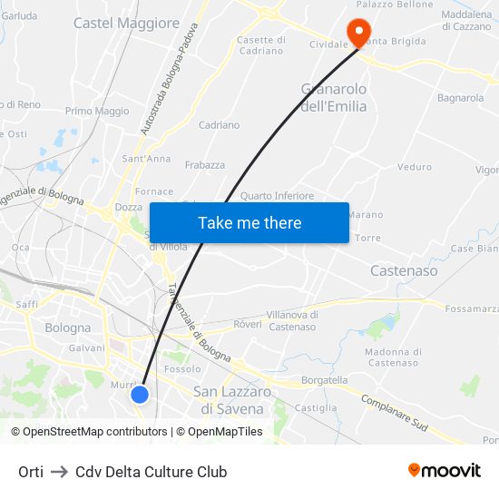 Orti to Cdv Delta Culture Club map