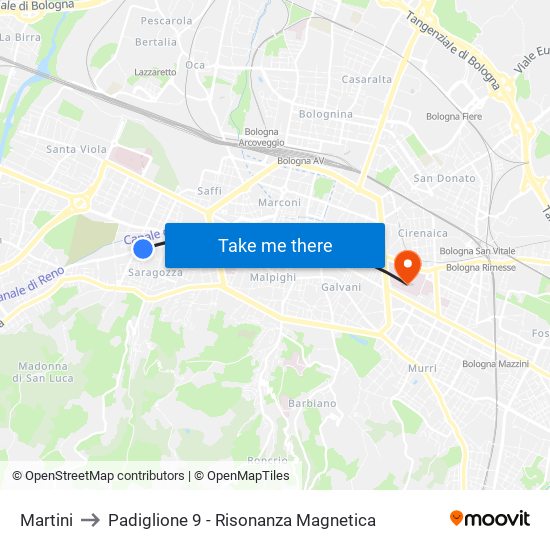 Martini to Padiglione 9 - Risonanza Magnetica map
