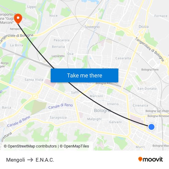 Mengoli to E.N.A.C. map