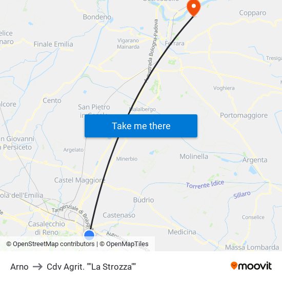 Arno to Cdv Agrit. ""La Strozza"" map