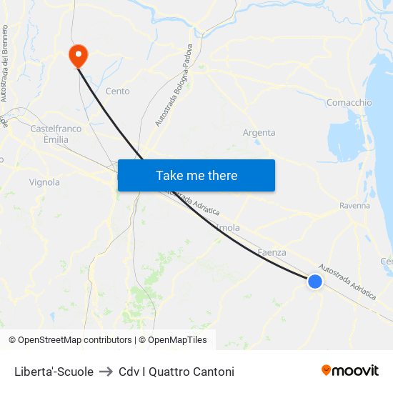 Liberta'-Scuole to Cdv I Quattro Cantoni map