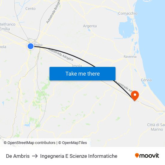 De Ambris to Ingegneria E Scienze Informatiche map