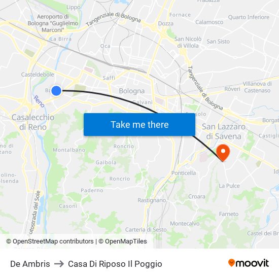 De Ambris to Casa Di Riposo Il Poggio map