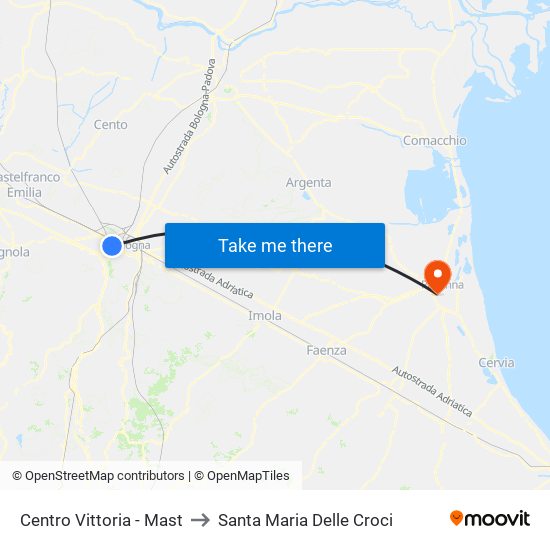 Centro Vittoria - Mast to Santa Maria Delle Croci map
