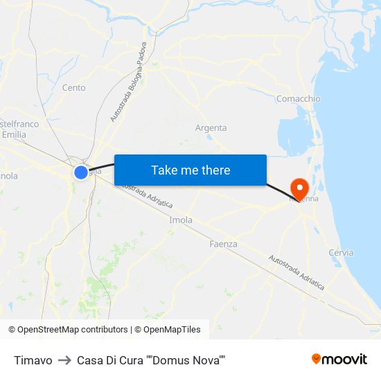 Timavo to Casa Di Cura ""Domus Nova"" map
