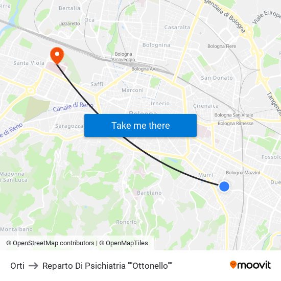 Orti to Reparto Di Psichiatria ""Ottonello"" map