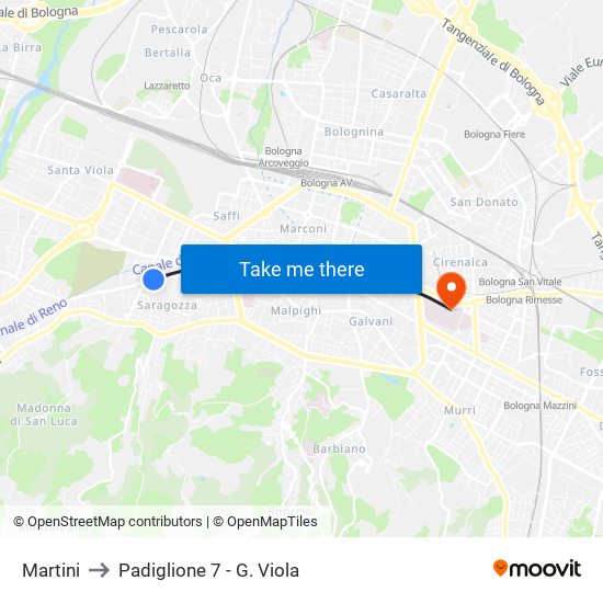 Martini to Padiglione 7 - G. Viola map