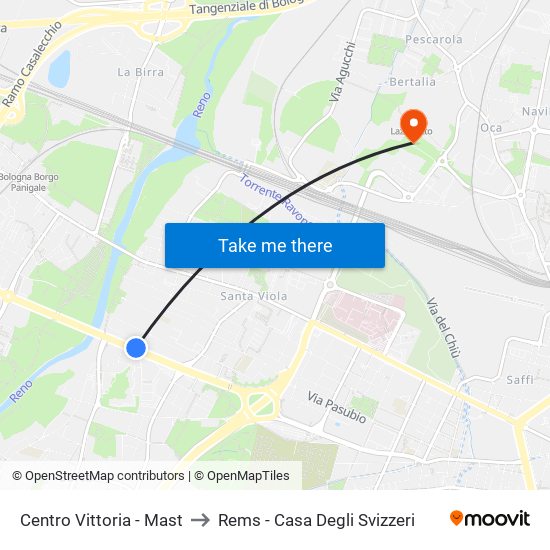 Centro Vittoria - Mast to Rems - Casa Degli Svizzeri map