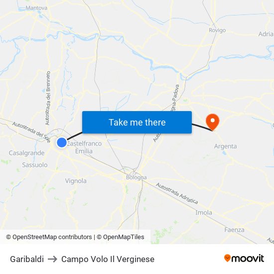 Garibaldi to Campo Volo Il Verginese map