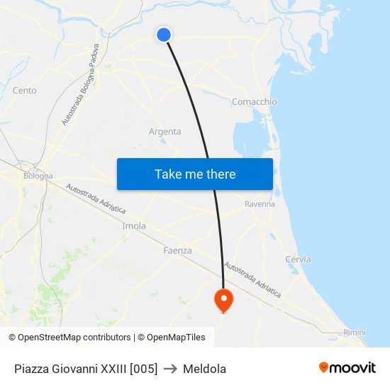 Piazza Giovanni XXIII [005] to Meldola map