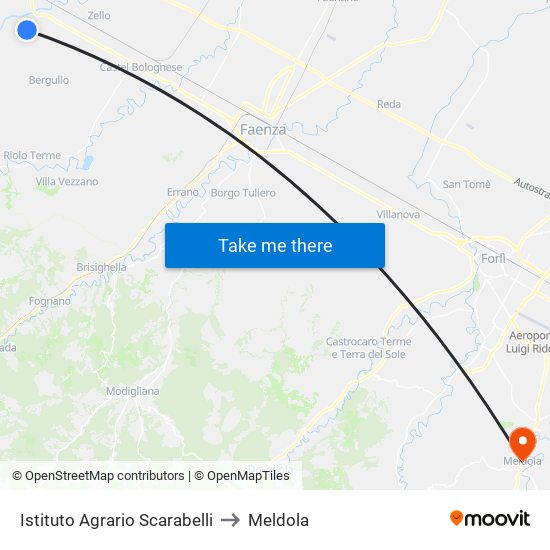 Istituto Agrario Scarabelli to Meldola map