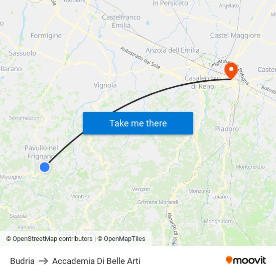 Budria to Accademia Di Belle Arti map