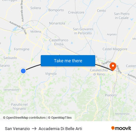 San Venanzio to Accademia Di Belle Arti map