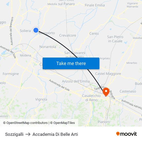 Sozzigalli to Accademia Di Belle Arti map
