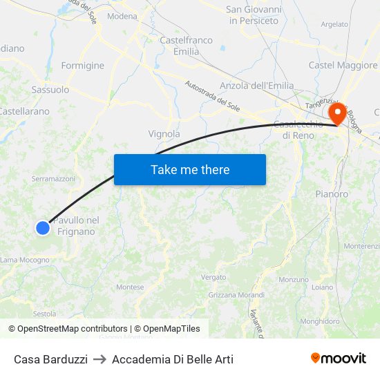 Casa Barduzzi to Accademia Di Belle Arti map