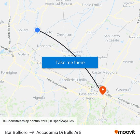 Bar Belfiore to Accademia Di Belle Arti map